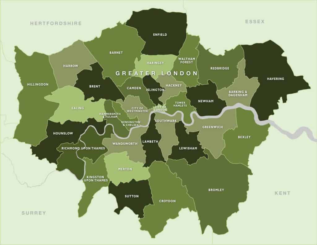 List Of London Boroughs 1024x790 