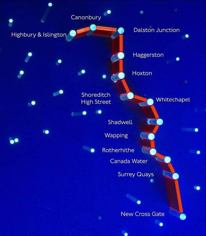 London Overground Night Service Map
