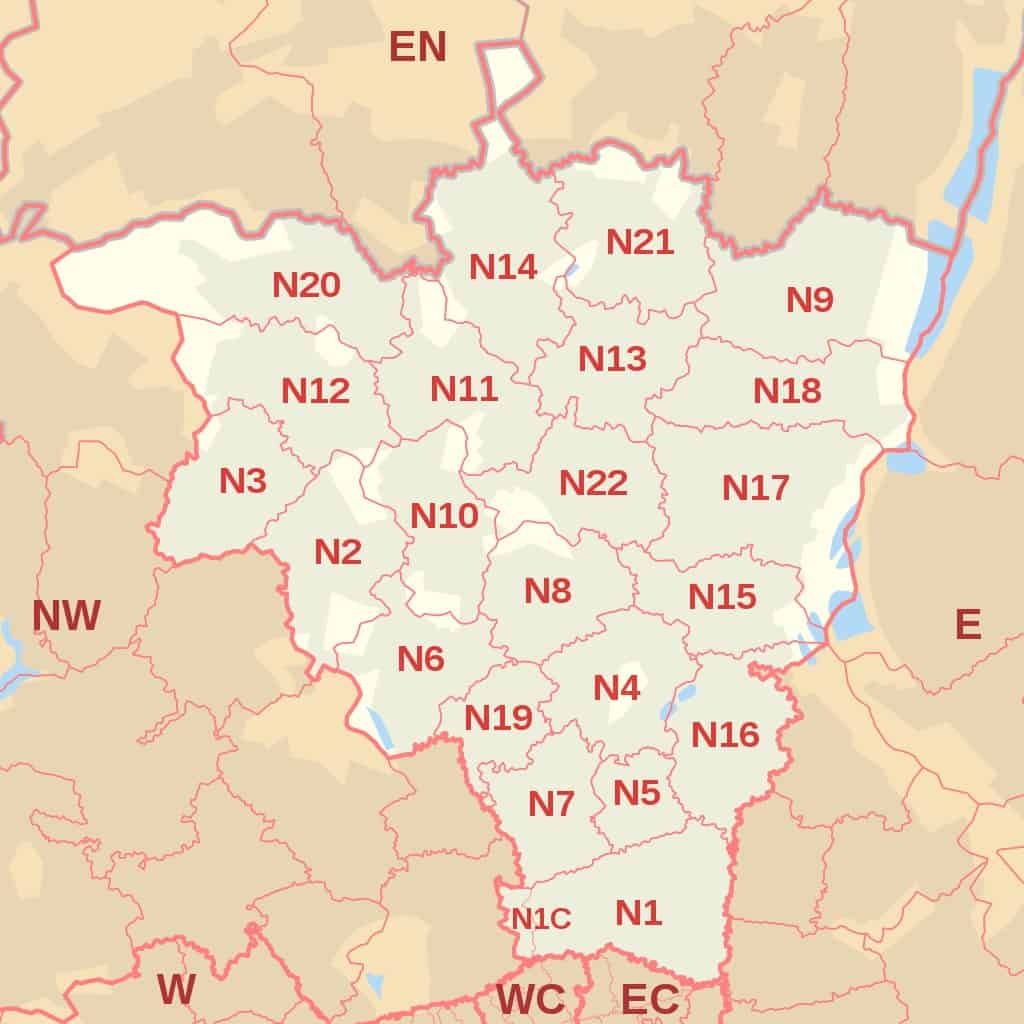 The London Zip Code or Postcode Guide and Map 2023 - Winterville