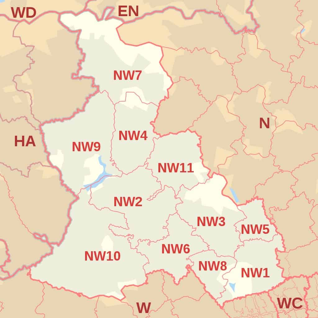 Map Of Nw Postcode Districts North West London Maproo Vrogue Co