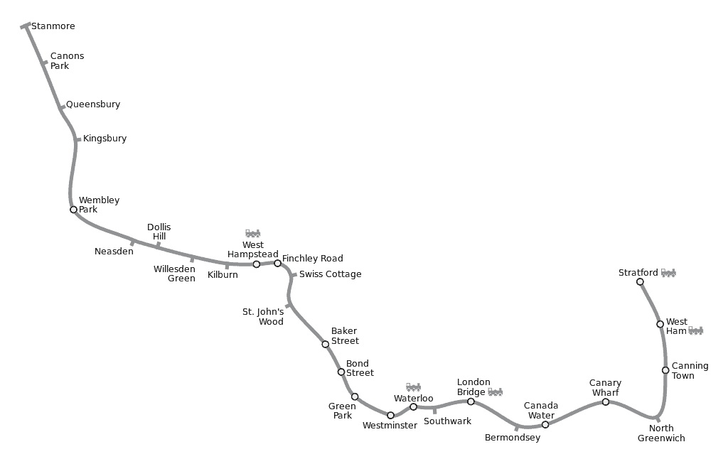 Jubilee Line Map