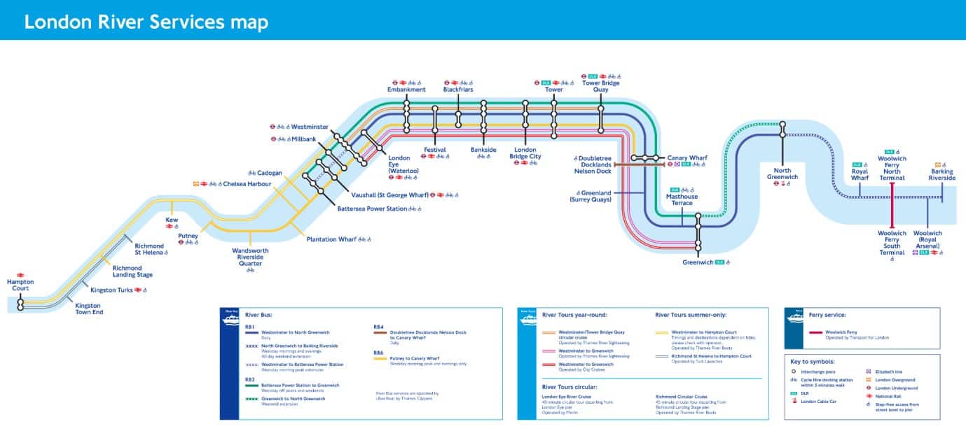 London River Services Map