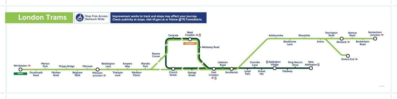 London Trams Map