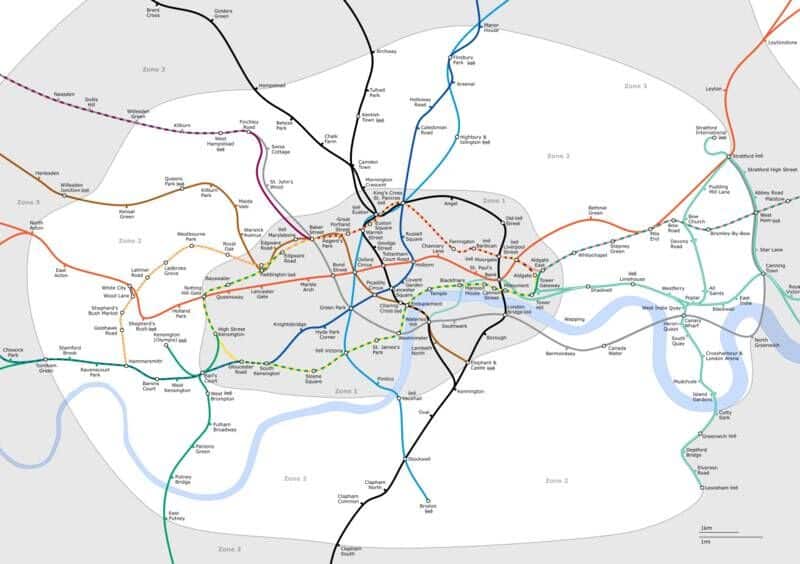 London Underground Zone 2 new