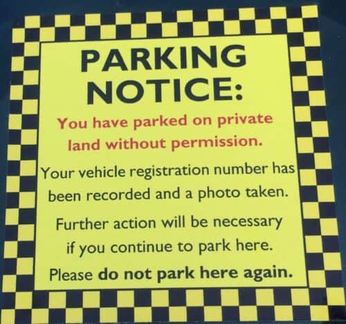 Private Parking Ticket