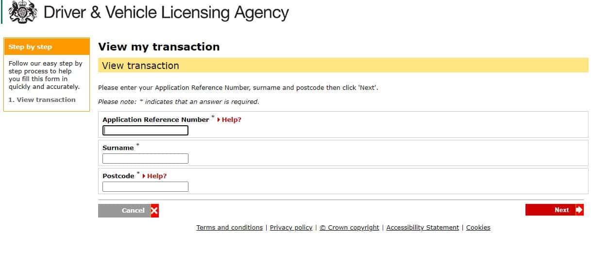 enter your details to Track Provisional License